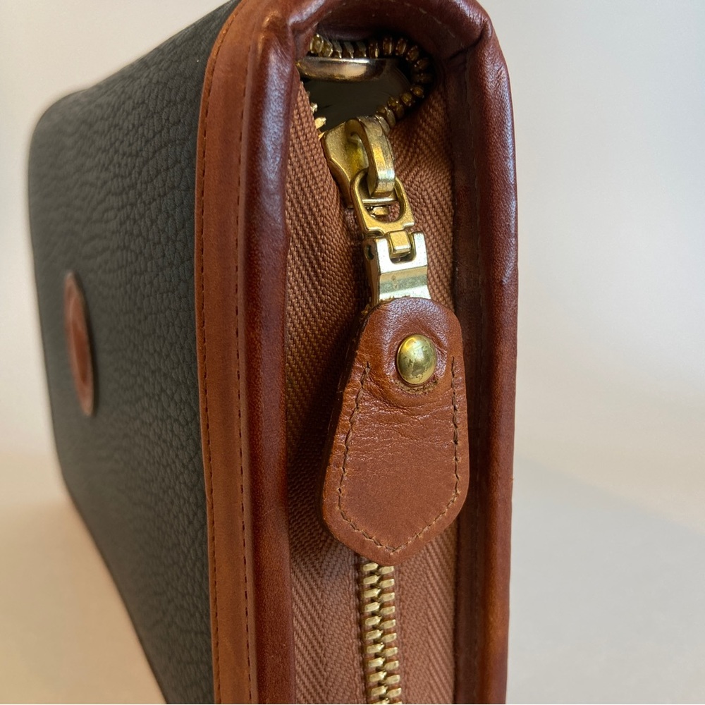 DOONEY & BOURKE AWL Black Leather Zip Around AGENDA Vintage 8 x 5.5 PLANNER - Picture 3 of 9